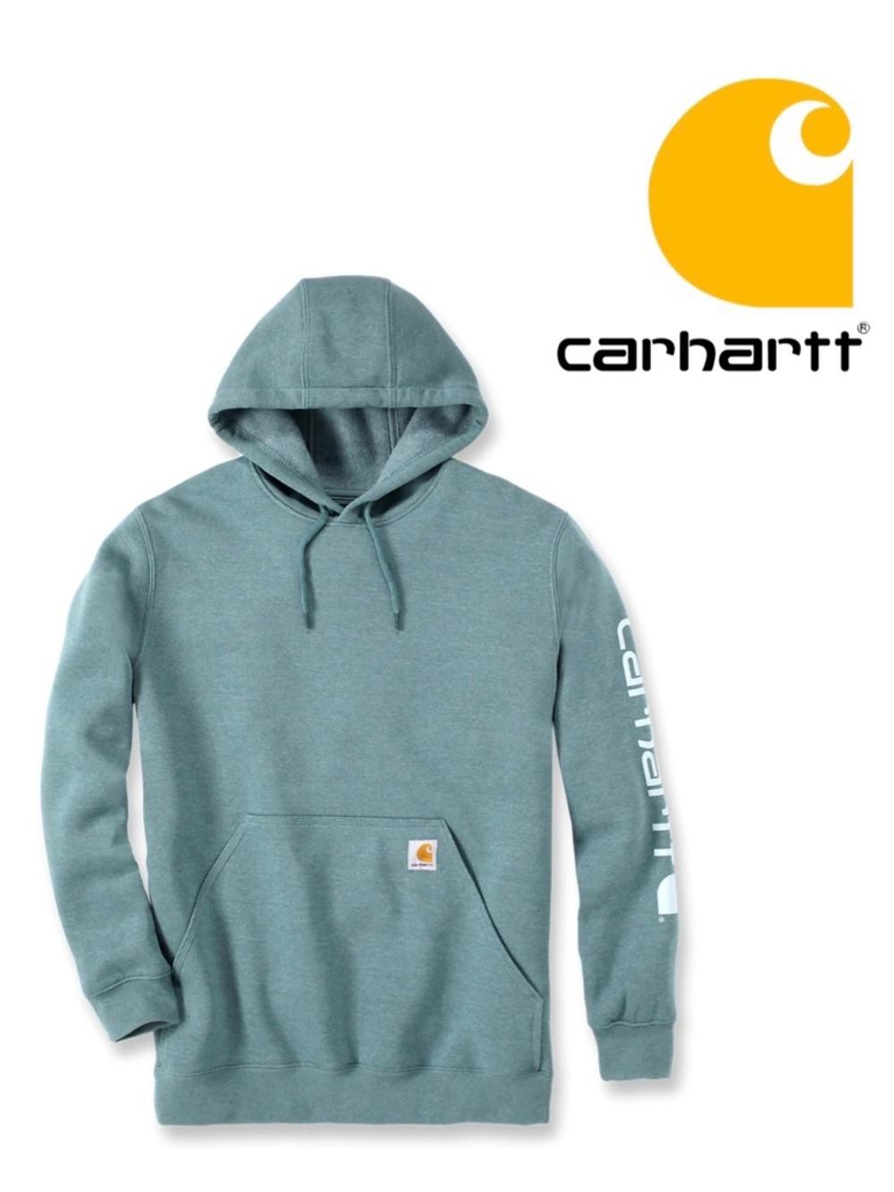 CARHARTT Iconic K288 Logo Hoodie Graphic Sweatshirt Green Athleisure Men 3XL